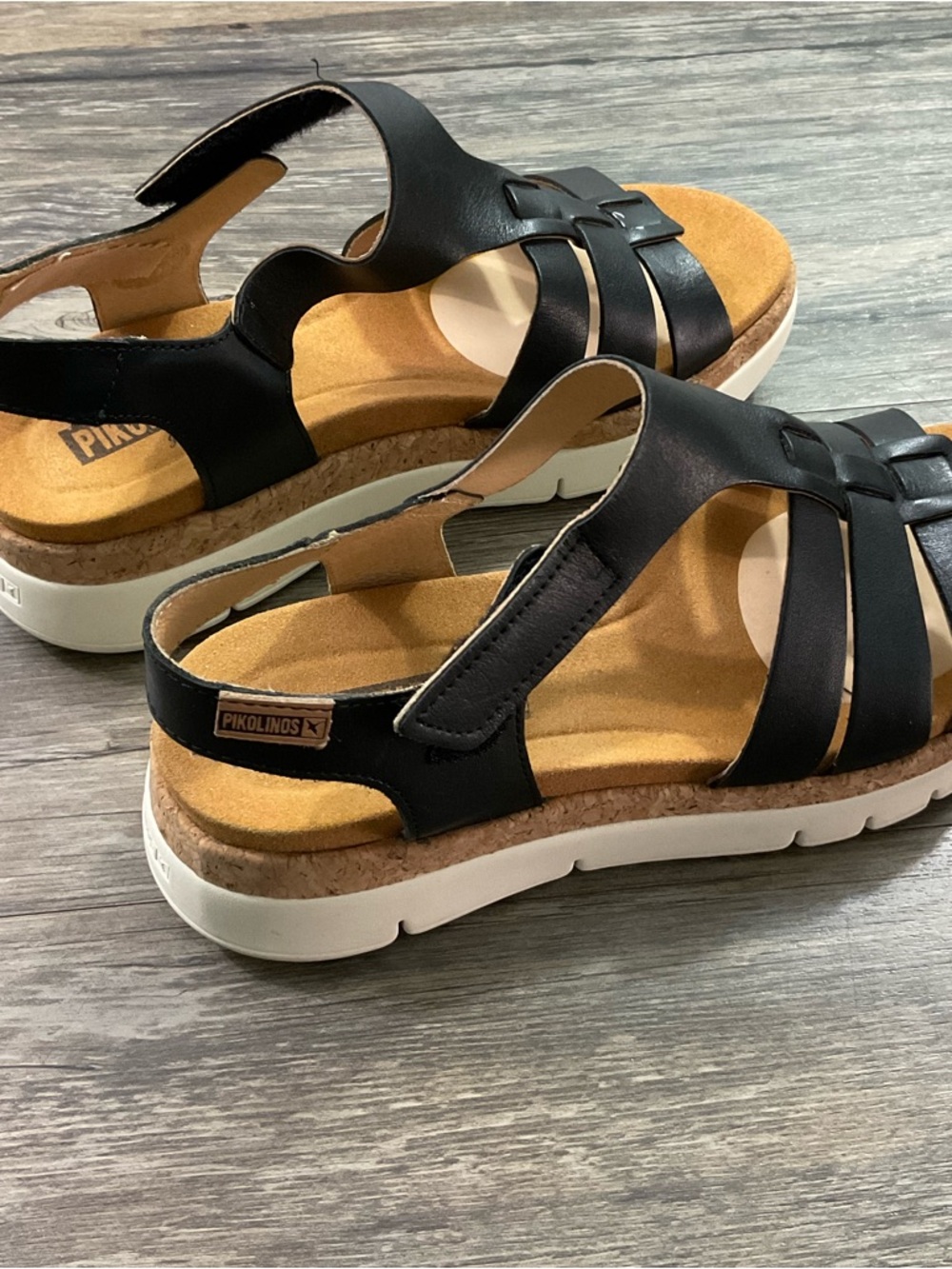 Pikolinos Wedge Leather Sandal Sz 39 / 8 - Picture 4 of 8